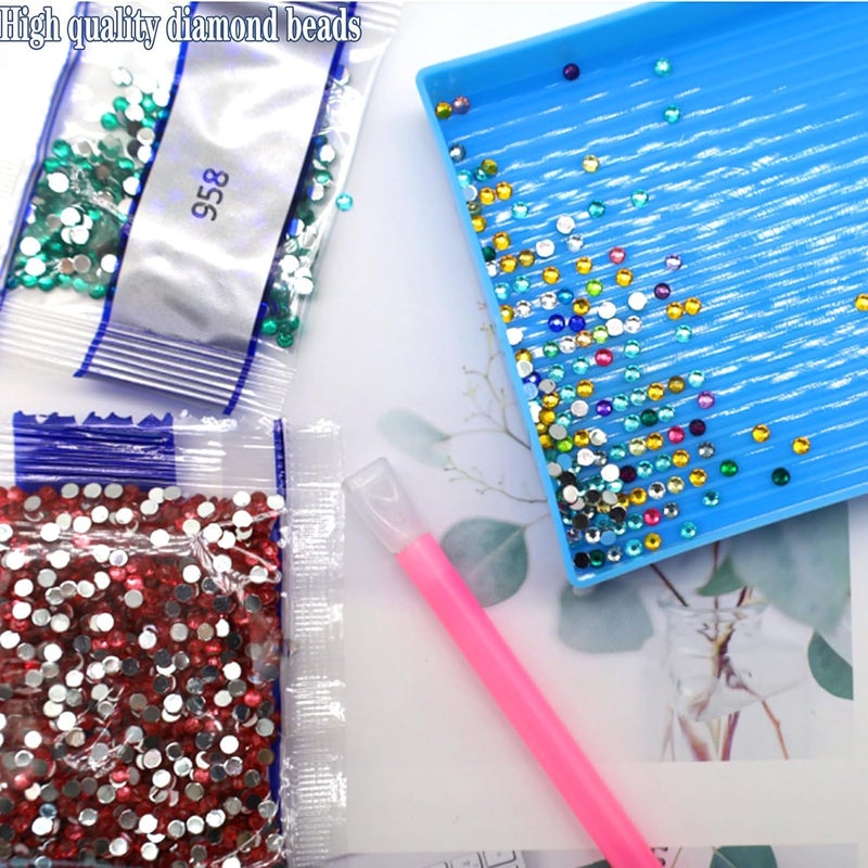 THUTEP 10000 Pieces Shiny 5D Diamond Art Painting Beads, Single Color Code:604, Rhinestones Accessories for Crafting, Round Beads Art Replacement for DIY Craft Diamond Art Painting Accessories (604) - Image 5